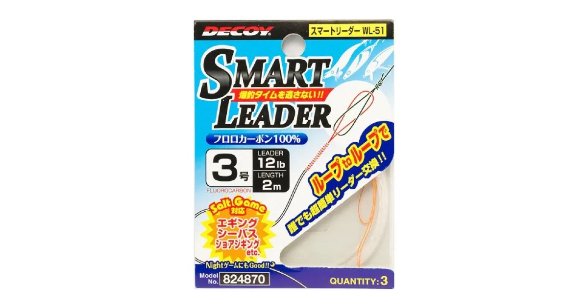 Bas De Ligne Fluorocarbone Decoy WL-2 Smart Leader Long – 32 Lb / 3 M – Neuf