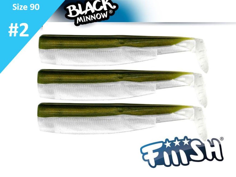Fiiish Black Minnow 90 Corps Tail, Fb.: Kaki Pailleté