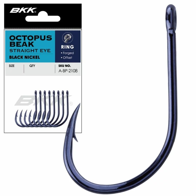 Mustad 92553 Beak/Octopus Hook - 1X Strong, Forged, Reversed Up Eye, Size 3/0