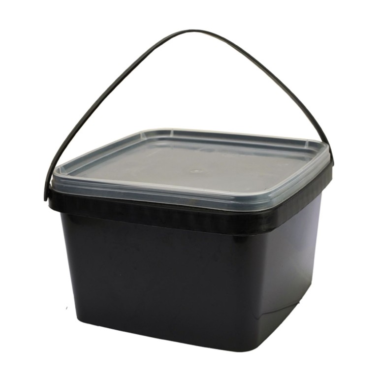 Eimer Eurocatch – schwarz mit transparentem Deckel, 2,5 l » Online-Angelshop Trofeja