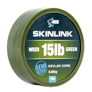 Fil De Bas De Ligne Nash TT Skinlink Stiff – 35 Lb (15,9 Kg), 10 M, Finition Gravel – Camouflage Non Réfléchissant
